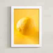 "When Life Gives You" - Art Print in Lemon by Ana V. Ramirez - Framed
