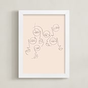 "lunettes" - Art Print in Linen by On Friday We - Framed