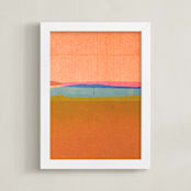 "Horizons I" - Art Print in Sunset by Sumak Studio - Framed