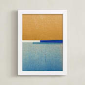 "Horizons II" - Art Print in Marigold by Sumak Studio - Framed
