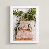 "Pottery I" - Art Print in Terracotta by Crystal Lynn Collins - Framed