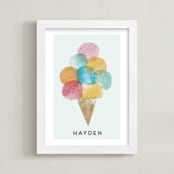 "Sweet Desserts" - Personalized Art Print in Sorbet by Shirley Lin Schneider - Framed