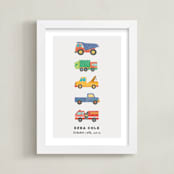 "lets go" - Personalized Art Print in Cloud by peetie design - Framed