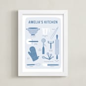 "Kitchenware" - Personalized Art Print in Slate by Dawn Pope - Framed