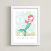 "sirens song" - Personalized Art Print in Bubblegum by peetie design - Framed