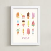 "Chill Out" - Personalized Art Print in Vanilla by Ana Peake - Framed