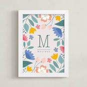 "Forest Flowers" - Personalized Art Print in Forest by Zani van Zyl - Framed