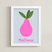 "My Fruity Family II" - Personalized Art Print in Candy by Marta Crea - Framed