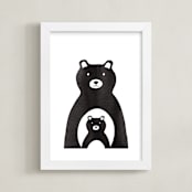 "Mama and Me" - Art Print in Coal by Lehan Veenker - Framed