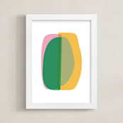"spring green abstract" - Art Print in spring green by tina johnson - Framed
