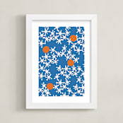 "Fun & Games III" - Art Print in Blue by Ampersand Design Studio - Framed