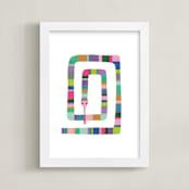 "Sssnake" - Art Print in rainbow by Leanne Friedberg - Framed