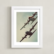 "Just the Two of Us" - Art Print in Green Grey by Tal Paz-Fridman - Framed