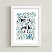 "Drink the Wild Air" - Art Print in Ocean by Surface Love - Framed