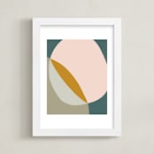 "Abstract Overlap" - Art Print in Jade by Beth Vassalo - Framed