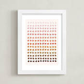 "Ombre Butterflies" - Art Print in Blush Pink by Shannon Kirsten - Framed