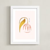 "A Flower For You, A Flower For Me I" - Art Print in Peony by Kayla King - Framed