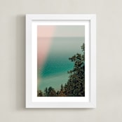 "Idyllic Day" - Art Print in Blue Aqua by OLIVIA JOY ST.CLAIRE - Framed