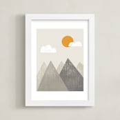 "The Mountains are Calling in the Morning" - Art Print in Mountain by Meghan Hageman - Framed