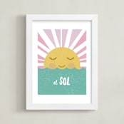"El Sol" - Art Print in Sunshine by merry mack creative - Framed
