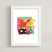 "Mariposa Jungle" - Art Print in Green Tea Ice Cream by Lise Gulassa - Framed