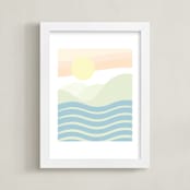 "We Keep It Rockin'" - Art Print in California Sunscape by Summer Strauch - Framed
