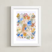 "Cornflower" - Art Print in Cornflower Blue by Suzanna Toole - Framed