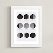 "the lunar cycle" - Art Print in Moon Rock by Dawn Jasper - Framed
