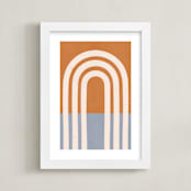 "Retro Vibes" - Art Print in Rust by Iveta Angelova - Framed