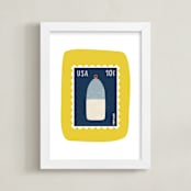 "Oh Buoy" - Art Print in Sunshine by Nadia Hassan - Framed