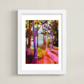 "Enchanted Island" - Art Print in Pink by Jess Franks - Framed