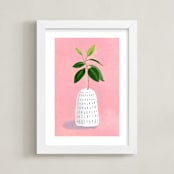 "Stem" - Art Print in Cotton Candy by sue prue - Framed