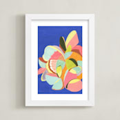 "Butterfly Dream" - Art Print in Cobalt Blue by Eunmee Studio - Framed