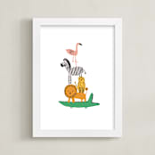 "Safari Stack" - Art Print in Jungle by Hudson meet Rose - Framed