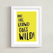 "Buzzer Beater" - Art Print in Lemon Lime by Keen Peachy - Framed