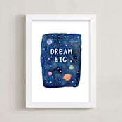 "Galactic Inspiration II" - Art Print in Navy by Creo Study - Framed