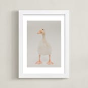 "quack quack" - Art Print in sand stone taupe by Alicia Abla - Framed