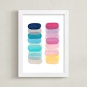 "oval totems" - Art Print in seaside by tina johnson - Framed