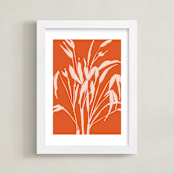 "Partial Sun" - Art Print in Persimmon by sue prue - Framed