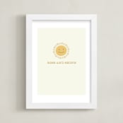 "Rise and Shine" - Art Print in Cream by Laura Condouris - Framed