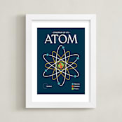 "Atom" - Art Print in Navy by Heather Schertzer - Framed