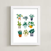 "Planted" - Art Print in Fresh white by Afton Harding - Framed