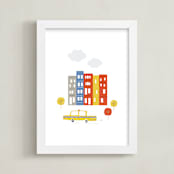 "I love New York" - Art Print in White by Angela Thompson - Framed