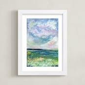 "By the Bay" - Art Print in Sky by Lindsay Megahed - Framed