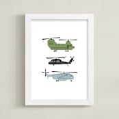 "Chopters" - Art Print in Steel by Rebecca Smith - Framed