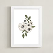 "Sincerity" - Art Print in Sage by Leah Bisch - Framed
