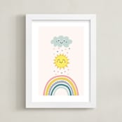 "How to make a rainbow" - Art Print in Bubblegum by Annie Holmquist - Framed