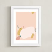 "Just Peachy" - Art Print in Sorbet by Olivia Goree - Framed