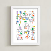 "Fun & Games II" - Art Print in Multi by Ampersand Design Studio - Framed