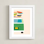 "Adventure Bus" - Art Print in Summer by Kamala Nahas - Framed